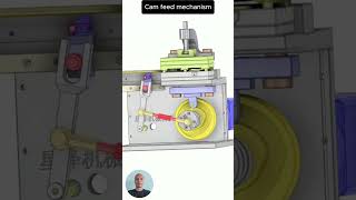 Cam feed mechanism mechanism engineering mechanical solidworks shorts trending [upl. by Henka]