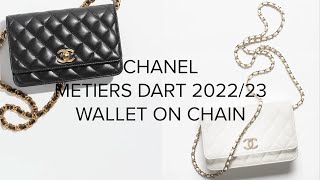 CHANEL METIERS DART COLLECTION 202223 ❤️ CHANEL WALLET ON CHAIN [upl. by Yro971]