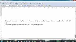 LibreOffice Writer  Zeilenumbruch und Trennstrich  Grundlagen [upl. by Ailhad]