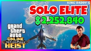 GTA Online Cayo Perico Heist Alkonost Approach SOLO Elite 2252840  Bag Full [upl. by Eidak]