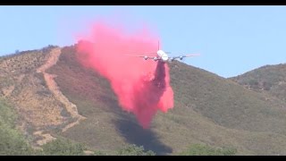 California battles fires with quotfire planequot [upl. by Awhsoj158]