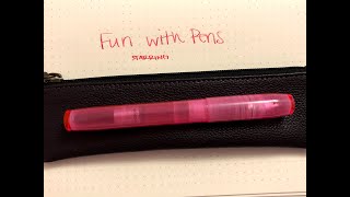 fun with pens Franklin Christoph Model 45L  Akkerman Gourmet Pens Pink [upl. by Luapnhoj]