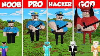 Barry Prison Statue Build Battle Challenge  Noob vs Pro vs Hacker vs God  Minecraft Animation [upl. by Auqinaj]