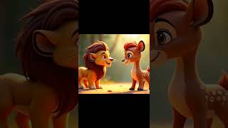 Hiran🦌 aur🐯 seru ki dosti 😱♥️ cartooncartoon moralstories shorts shortvideo [upl. by Nnaeus700]