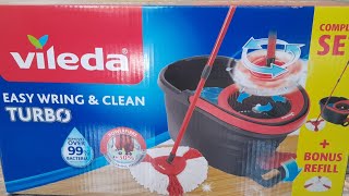 vileda easy wring and clean turbo mop and bucket unboxing  mop unboxingo [upl. by Arel]