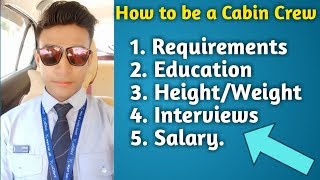 How to become a cabin crew  How to become an Air hostess  cabin crew requirements [upl. by Amilb]