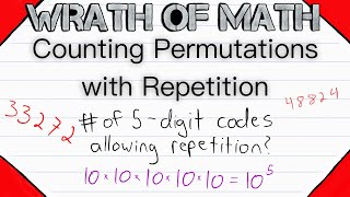 Permutations with Repetition  Combinatorics Permutations and Combinations [upl. by Mauchi194]