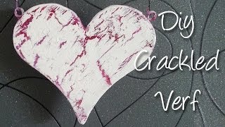 DIY Maak zelf makkelijk Crackle verf met een föhn en simpele lijm [upl. by Radu]