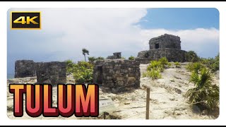 TULUM 4K Ancient Mexico  Cinematic Footage of Ancient Maya Pyramid and Tour [upl. by Fazeli]