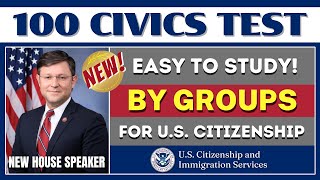 NEW Updated 100 Civics Questions and Answers By Groups US Citizenship Interview Study Guide [upl. by Reffotsirk]