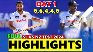 FULL HIGHLIGHTS  SRI LANKA VS NEW ZEALAND 2ND TEST DAY 1 HIGHLIGHTS 2024 [upl. by Aretha]