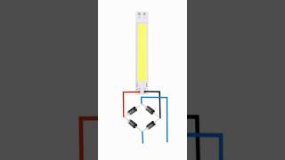 Non polarity led circuit  electroniccircuit Electronics shorts [upl. by Ralfston205]