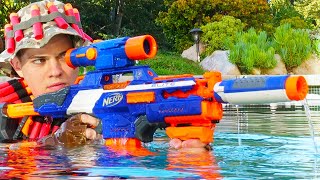 Nerf War Million Subscribers Battle 4 [upl. by Lubin478]