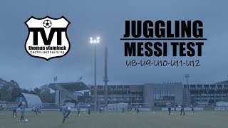 Juggling  Messitest  Hooghouden  Technical Football Training  Thomas Vlaminck Techniektraining [upl. by Ashti474]