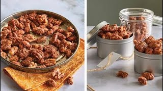 Homemade Candied Nuts made in the Pampered Chef Electric Pop amp Stir [upl. by Heilner]