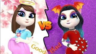 GOOD PREGNANT VS BAD PREGNANT  My Talking Angela 2 talking​ goodvsbad​ pregnant​ [upl. by Gutow937]