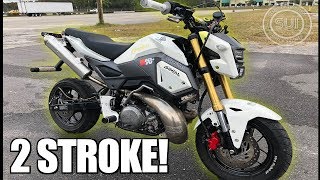 Crazy 2 Stroke Honda Grom  Worlds Fastest Grom Built In 2 Weeks [upl. by Marianna708]