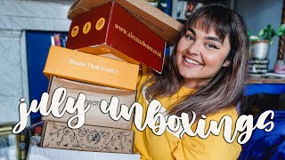 July Unboxings Abraxas YA amp Adult Fairyloot GSFF Waterstones amp Special Editions  2022 [upl. by Mairem100]