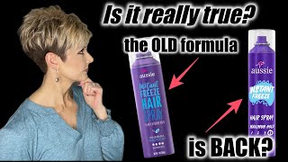 Aussie Instant Freeze Hairspray Is the OLD formula really back [upl. by Reich467]