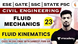 900 AM Fluid Mechanics  Fluid Kinematics  Civil Engg by Sandeep Jyani Sir [upl. by Arreic]