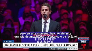 Comediante describe a Puerto Rico como isla de basura en mitin de Trump [upl. by Claudio829]