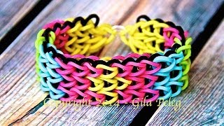 Rainbow LoomTriple Single braceletdesigned bracelet [upl. by Varney]