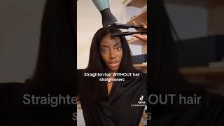 How to straighten your hair without hair straighteners or heat damage silkpress blowout blowdry [upl. by Kaycee445]