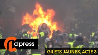 Gilets jaunes Acte3  guérilla urbaine et chaos autour des ChampsElysées 1er décembre 2018 Paris [upl. by Castara]