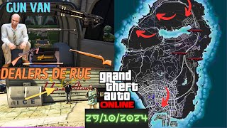 GTA ONLINE  EMPLACEMENTS GUN VAN ET LES DEALERS DE RUE 29102024 [upl. by Lanam]