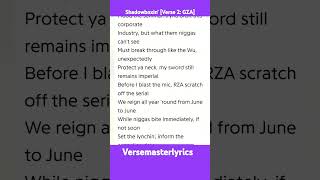 Shadowboxin’ Verse 2 GZA rap wutangclan hiphop tupac music [upl. by Erin708]