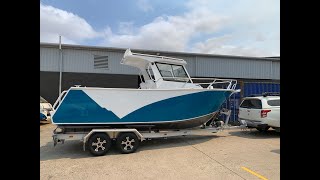 22ft deep V fishing boat center consoles fishing boats yacht for sale in Australia rough sea [upl. by Ttenaj498]