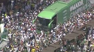 FESTA DA TORCIDA DO PALMEIRAS NO EMBARQUE PARA FORTALEZA [upl. by Annekim379]