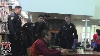 Copwatch  Parolee At Large Arrest in Library  Librarian Snitches [upl. by Magdala]