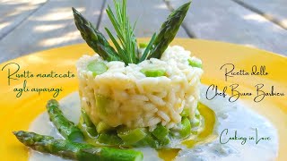 Risotto mantecato agli asparagi ricetta dello Chef Bruno Barbieri [upl. by Ttergram]