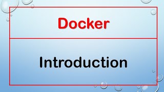 Docker  Introduction [upl. by Yelrehs]