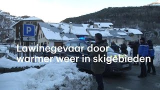 Wintersporters opgelet lawinegevaar door warm weer in skigebieden  RTL NIEUWS [upl. by Sessilu516]