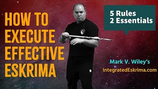 How To Execute Effective Eskrima  GM Mark V Wiley  Integrated Eskrima FMA  Tambuli Media [upl. by Amando768]