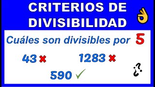 DIVISIBILIDAD POR 5 [upl. by Sair]