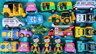 Latest Model Toy Car Collection Tricycle Construction Truck School Bus Ambulance 🚑 [upl. by Esinahs]