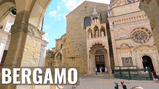 BERGAMO alta Italy walking tour in 4k Lombardy [upl. by Eivad]