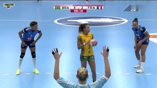 BRÉSIL VS FRANCE Handball Championnat du monde féminin 2015 Tour préliminaire [upl. by Nanice302]