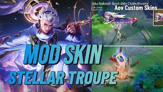 UPDATE 0808  MOD SKIN NAKROTH BẠCH DIỆN CHIẾN THƯƠNG CÓ THÔNG BÁO VÀ HẠ TRỤ  AoV Custom Skins [upl. by Ahsieka]