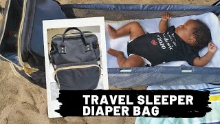 3 in 1 Diaper bag with foldable infant sleeper  travel bed  review [upl. by Heti]