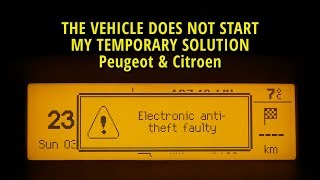 Electronic antitheft fault Peugeot amp Citroen [upl. by Fini]