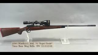 1092 Winchester Mod 70 quotSuper Gradequot 7mm Rem Mag Rifle with Scope October 18 2024 [upl. by Lowry803]