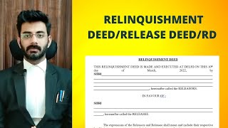 Relinquishment DeedRelease DeedRD of a Property Legal Procedurekaise hoti hai [upl. by Innek384]