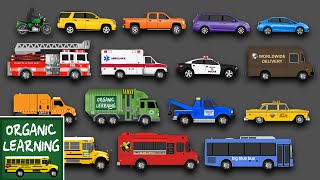 Learning Street Vehicles Names and Sounds for Kids  Learn Cars Trucks Fire Engines amp More [upl. by Yortal66]