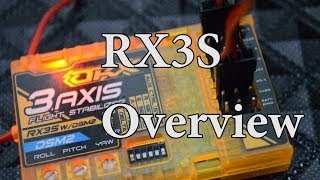 OrangeRX RX3S 3Axis Flight Stabilizer wDSM2 Compatible 6CH 24Ghz Receiver Overview [upl. by Darill]