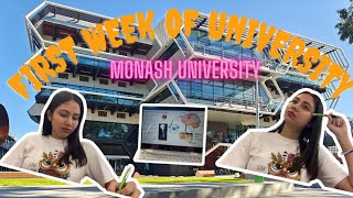 First Week of University  Monash University Attending Lectures  Campus Exploration  Australia [upl. by Ilene]