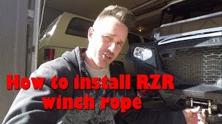 How to install eBay Polaris RZR winch rope [upl. by Hoffer]